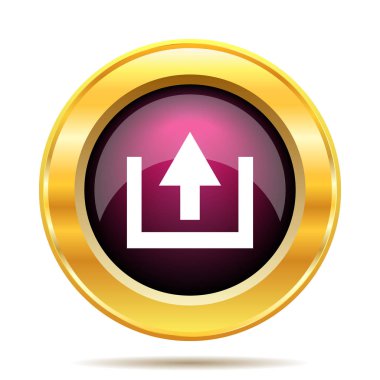 Simge yüklemek. Beyaz arka plan üzerinde Internet düğmesi