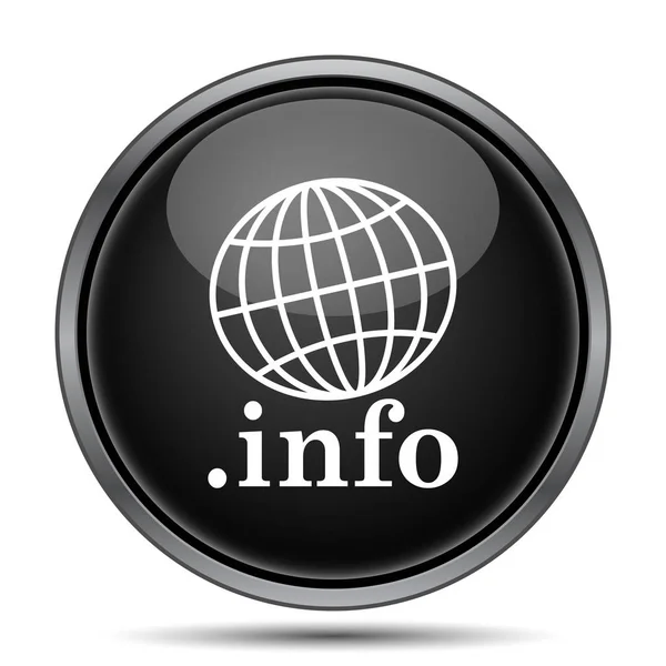 Icona Info Pulsante Internet Sfondo Bianco — Foto Stock