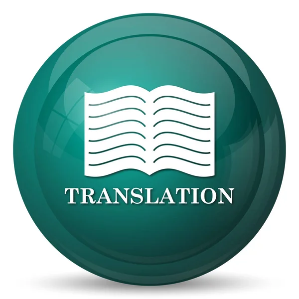 Translation Book Icon Internet Button White Background — Stock Photo, Image