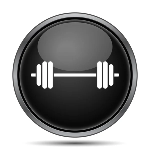 Weightlifting Icon Internet Button White Background — Stock Photo, Image