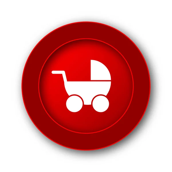 Baby Carriage Icon Internet Button White Background — Stock Photo, Image
