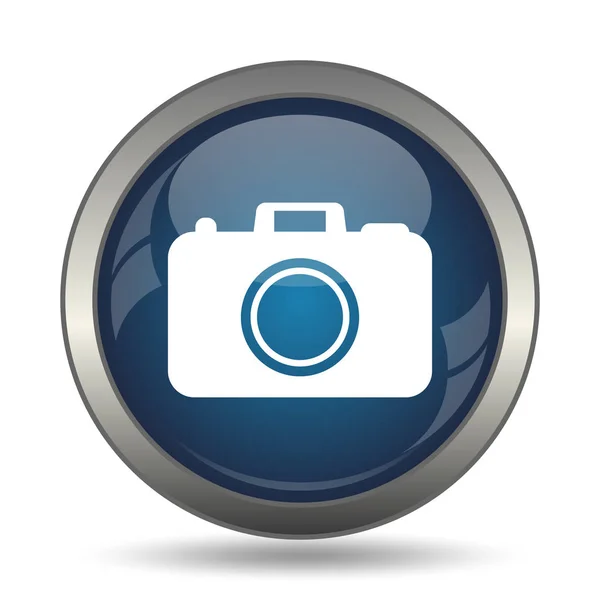 Icono Cámara Fotográfica Botón Internet Sobre Fondo Blanco —  Fotos de Stock