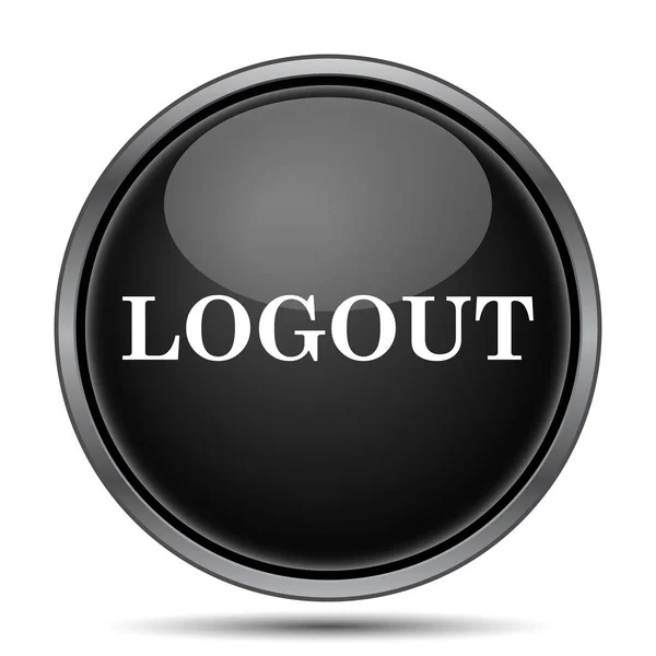 Logout Ikonra Internet Gomb Fehér Háttér — Stock Fotó