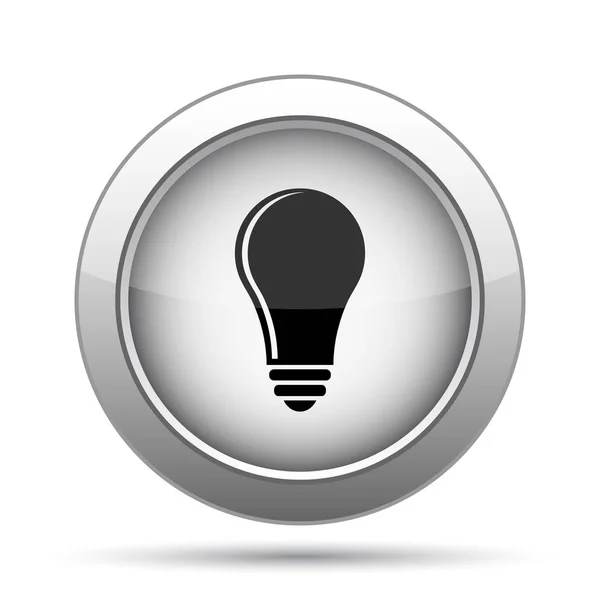 Light Bulb Idea Icon Internet Button White Background — Stock Photo, Image