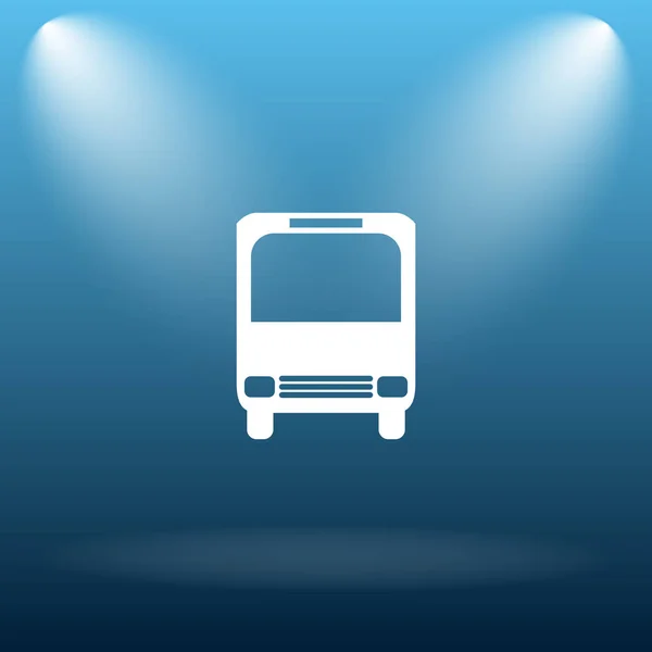 Bus Pictogram Internet Knop Blauwe Achtergrond — Stockfoto