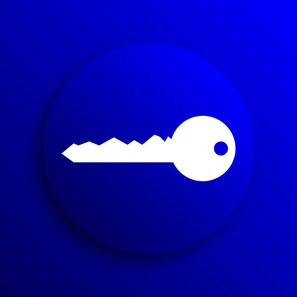 Schlüsselsymbol Internet Taste Auf Blauem Hintergrund — Stockfoto