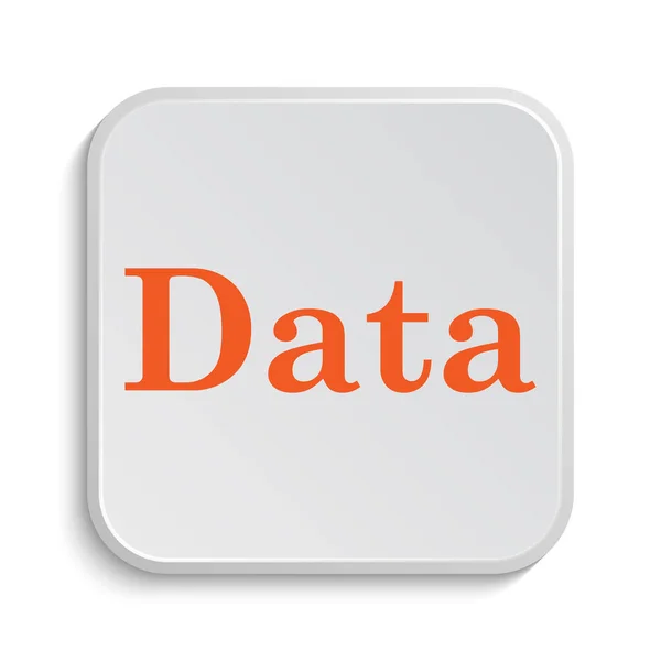 Data Icon Internet Button White Background — Stock Photo, Image