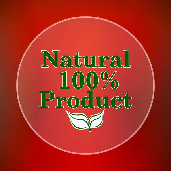 100 por ciento icono de producto natural — Foto de Stock