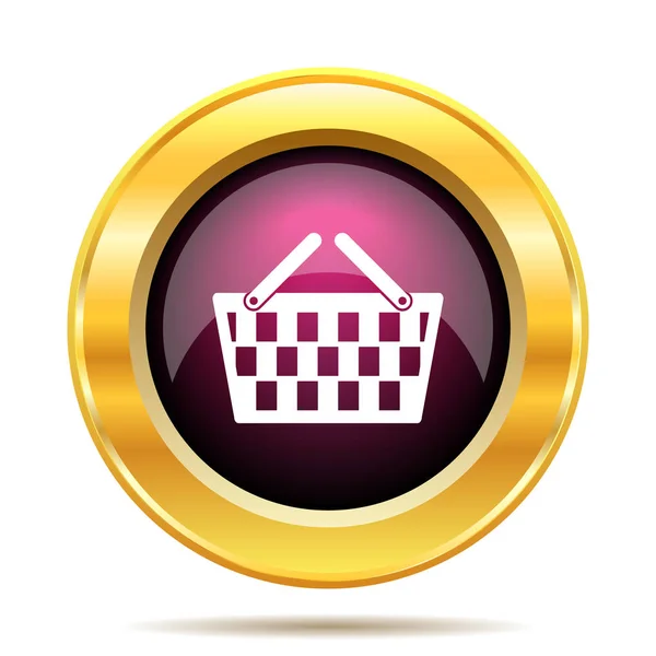 Shopping basket icon. Internet button on white background