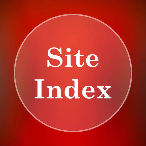 Site index icon. Internet button on red background