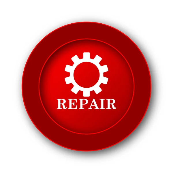 Ícone Reparação Botão Internet Fundo Branco — Fotografia de Stock