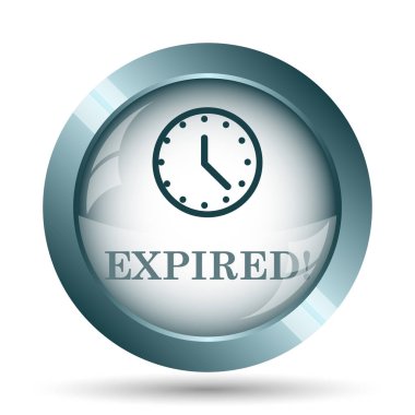 Süresi dolan simgesi. Beyaz arka plan üzerinde Internet düğmesi.