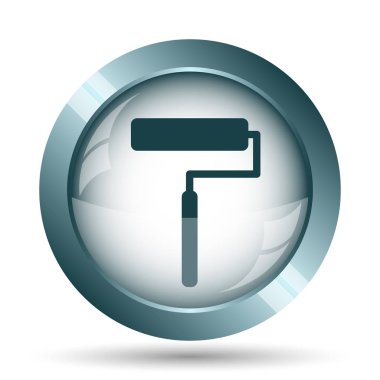 Silindir simgesi. Beyaz arka plan üzerinde Internet düğmesi.