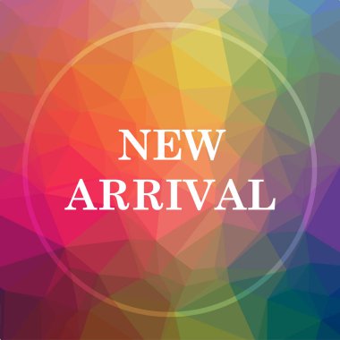 Yeni varış kutsal kişilerin resmi. Yeni varış Web sitesi düğmesinde düşük poli arka plan