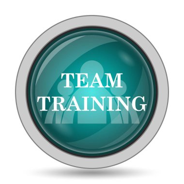 Takım eğitim kutsal kişilerin resmi, beyaz arka plan üzerinde Web sitesi düğmesini