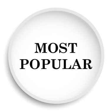 En popüler simgesi. Beyaz arka plan üzerinde en popüler web sitesi düğmesini.