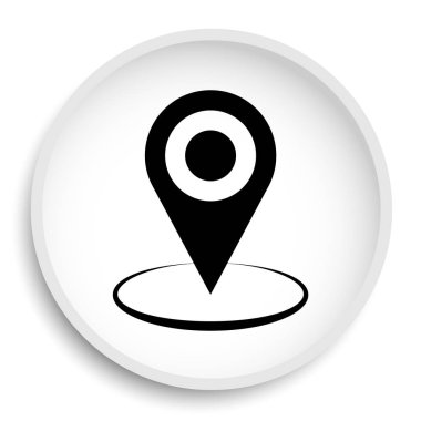 PIN konumu kutsal kişilerin resmi web sitesi düğme beyaz arka plan üzerinde.