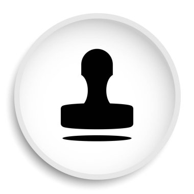 Beyaz arka plan üzerinde kutsal kişilerin resmi web sitesi düğme damga.