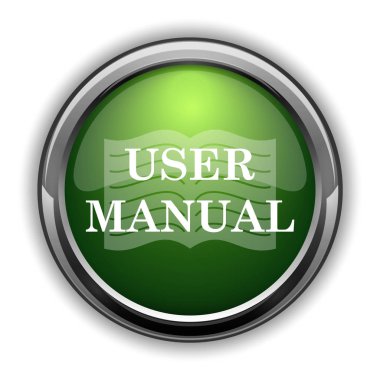 Kullanıcı Kılavuzu simgesi. Kullanıcı el ile Web sitesi düğmesini beyaz arka plan üzerinde