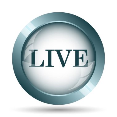 Canlı simgesi. Beyaz arka plan üzerinde Internet düğmesi.