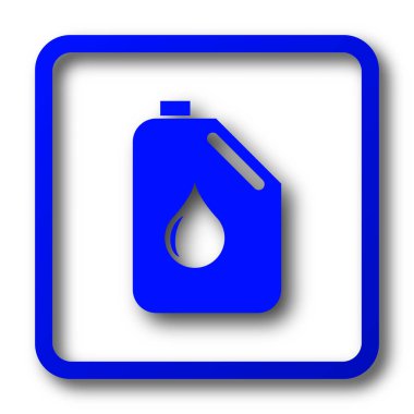 Yağ tenekesi simgesine. Petrol Web sitesi düğmesini beyaz arka plan üzerinde olabilir.