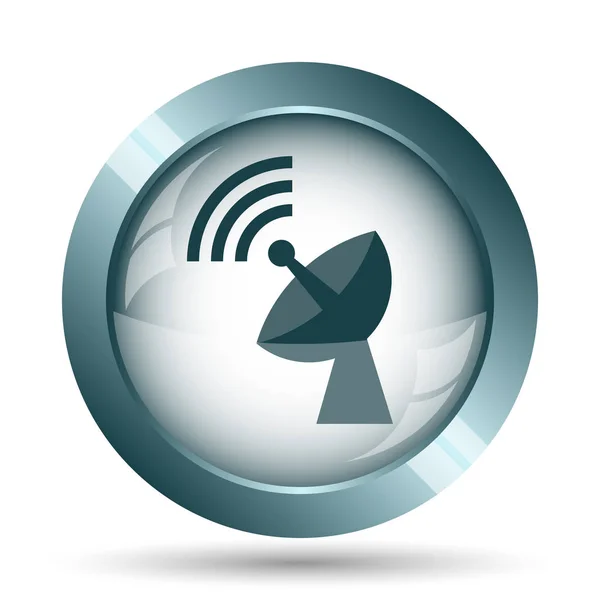 Wireless Antenna Icon Internet Button White Background — Stock Photo, Image