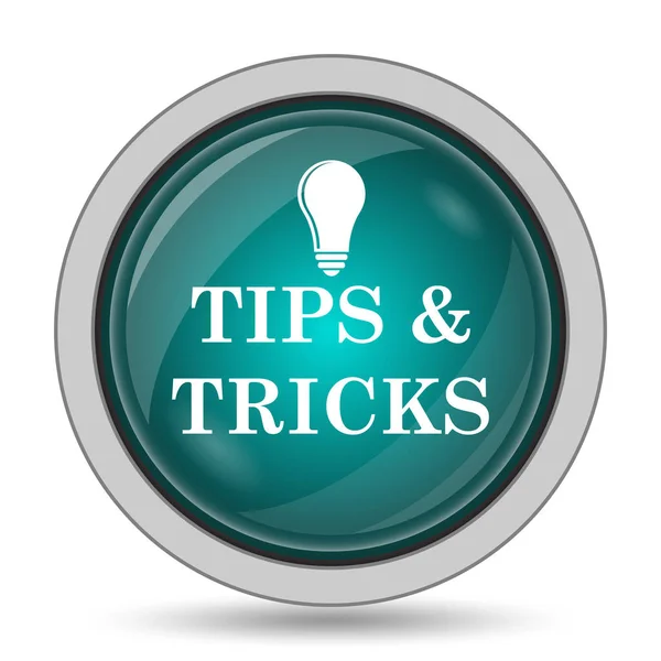 Tips and tricks icon, website button on white background