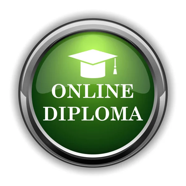 Çevrim içi diploma simgesi 0 — Stok fotoğraf