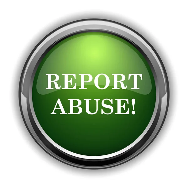 Denunciar Abuso Ícone Denunciar Abuso Botão Site Fundo Branco — Fotografia de Stock