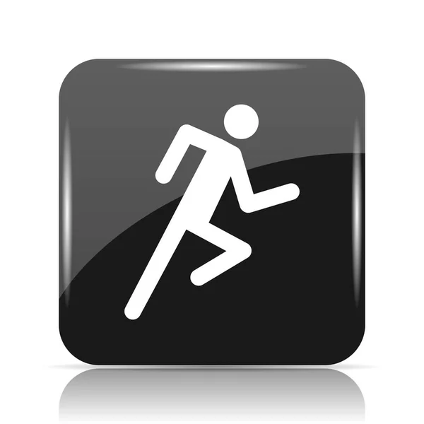 Running Man Ikone Internet Taste Auf Weißem Hintergrund — Stockfoto
