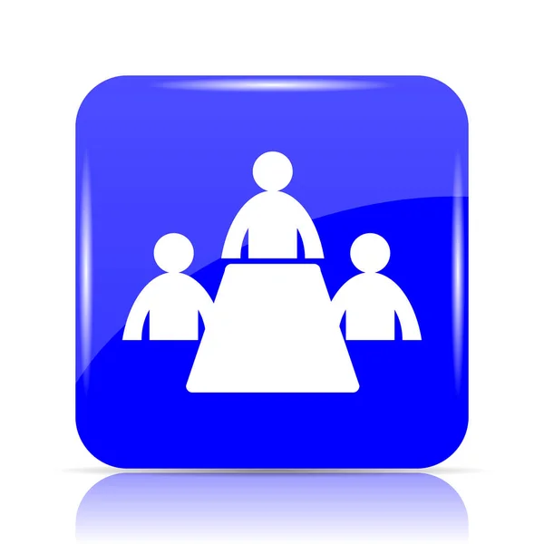 Konferenzraum Symbol Blauer Website Knopf Auf Weißem Hintergrund — Stockfoto