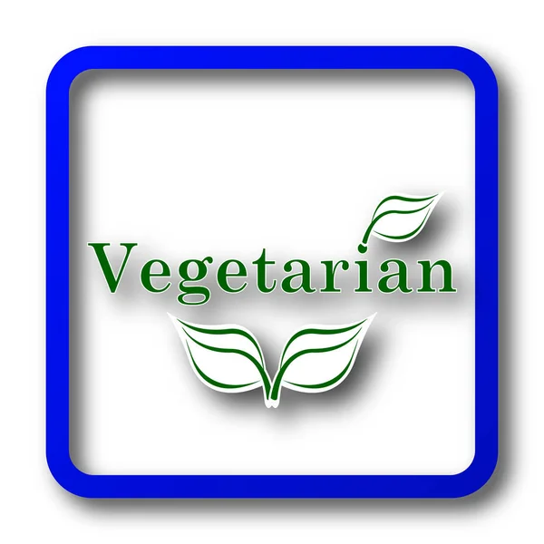 Icône Végétarienne Site Végétarien Bouton Sur Fond Blanc — Photo