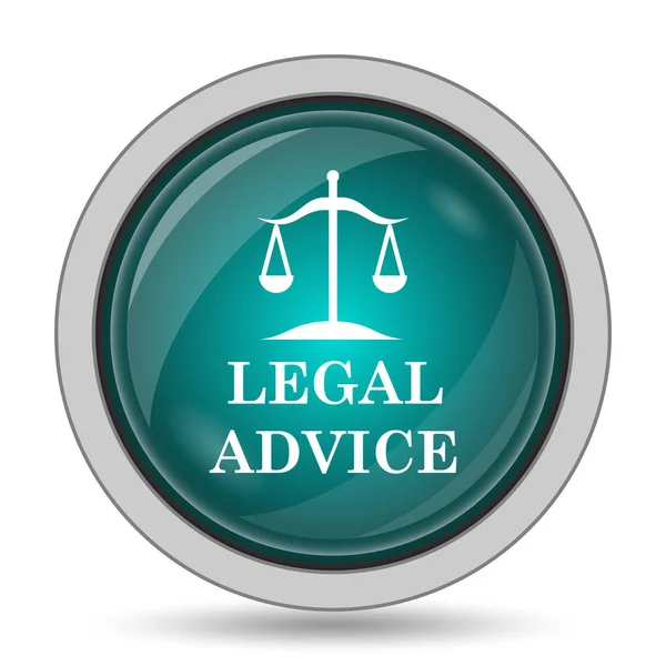 Icono Asesoramiento Legal Botón Del Sitio Web Sobre Fondo Blanco — Foto de Stock