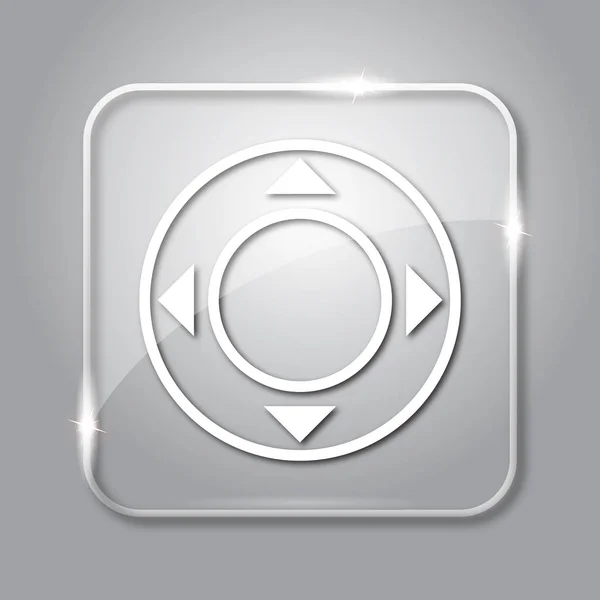 Икона Джойстика Прозрачная Кнопка Доступа Интернет Сером Фоне — стоковое фото