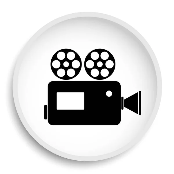 Videokameraikonen Video Kamera Webbplats Knappen Vit Bakgrund — Stockfoto