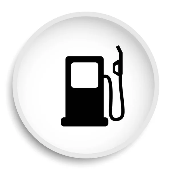 Значок Газового Насоса Кнопка Сайта Газового Насоса Белом Фоне — стоковое фото