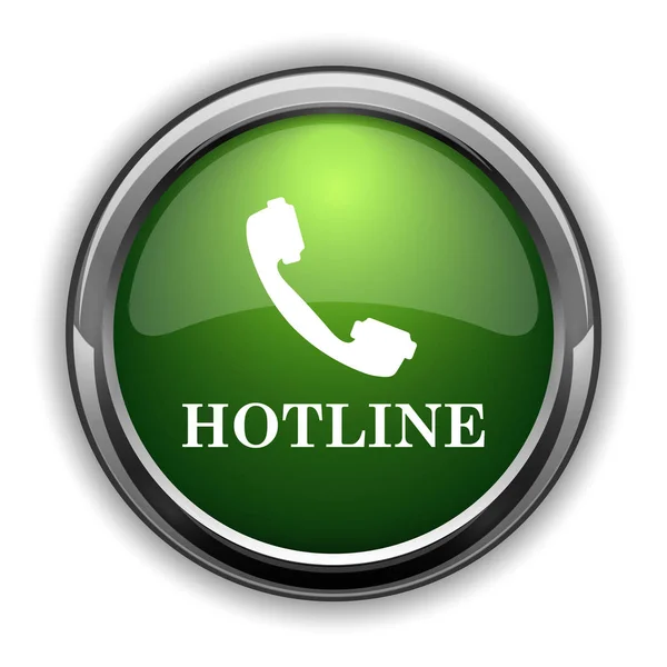 Hotline Pictogram Hotline Website Knop Witte Achtergrond — Stockfoto
