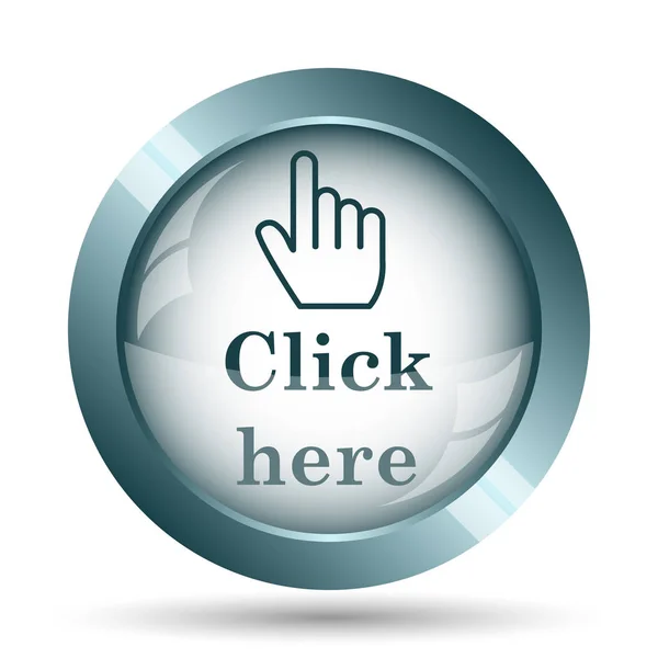 Click here icon — Stock Photo, Image