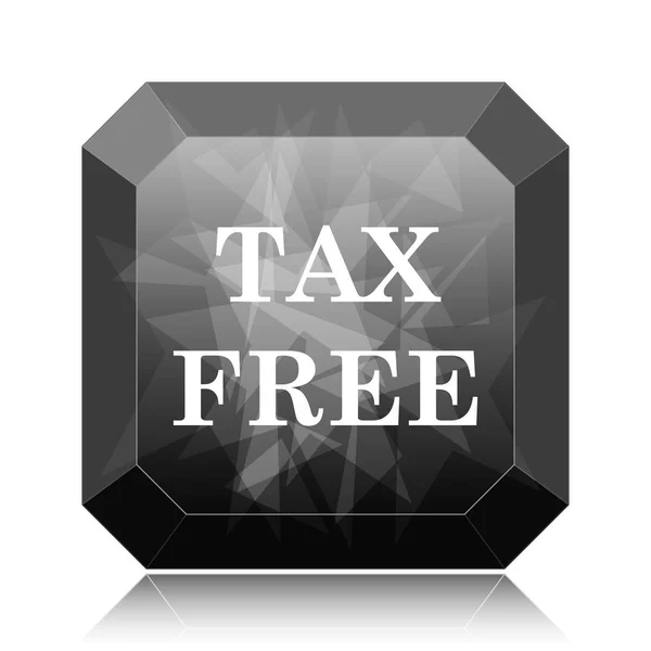 Steuerfreies Symbol Schwarzer Website Knopf Auf Weißem Hintergrund — Stockfoto