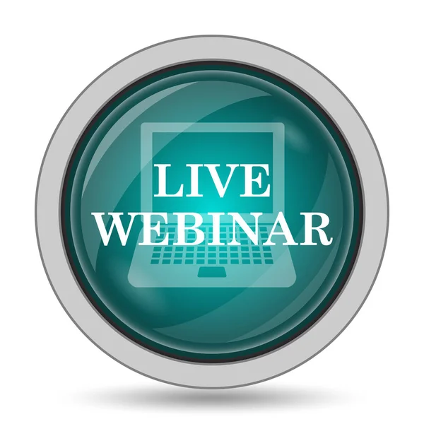 Live webinar icon, website button on white background