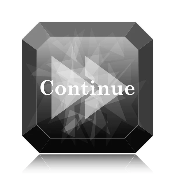 Continuar Icono Botón Del Sitio Web Negro Sobre Fondo Blanco —  Fotos de Stock