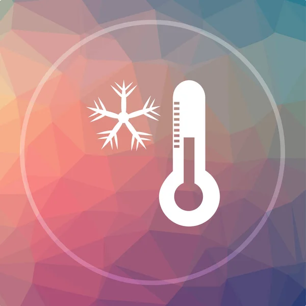 Schneeflocke mit Thermometer-Symbol — Stockfoto