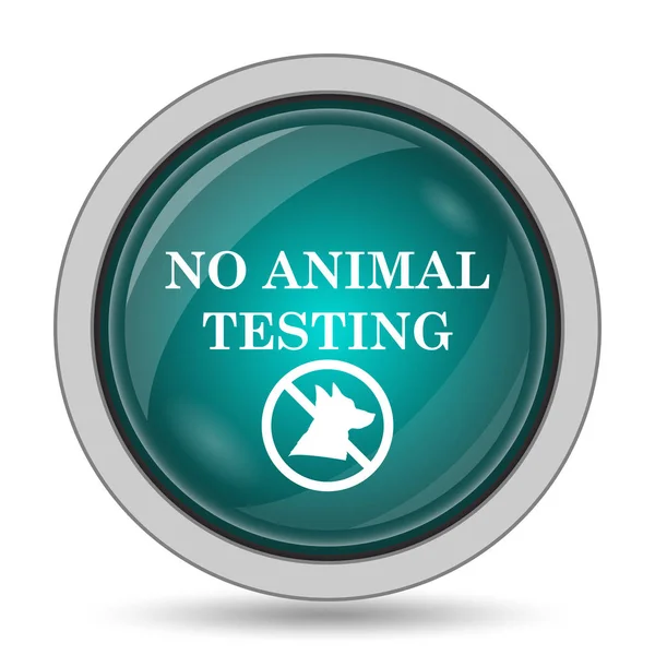 No animal testing icon, website button on white background