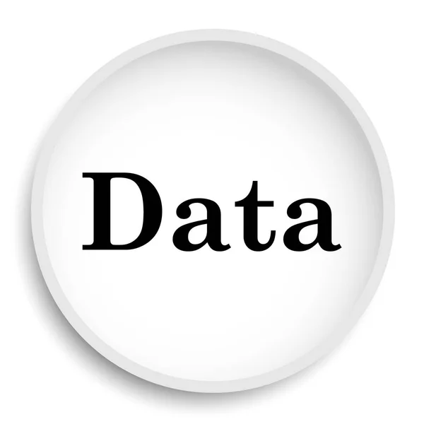 白い背景のデータ アイコン サイト ボタン — ストック写真