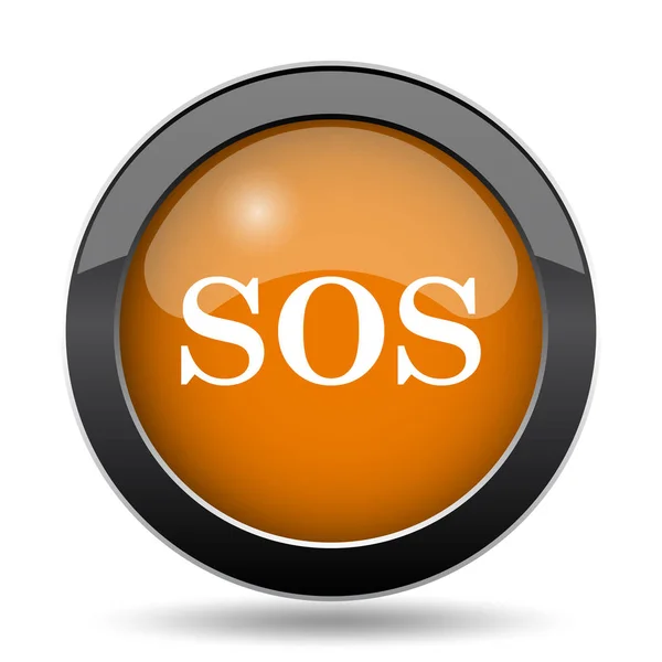 Sos Pictogram Sos Website Knop Witte Achtergrond — Stockfoto