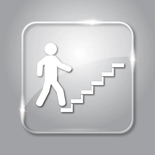 Businessman on stairs - success icon