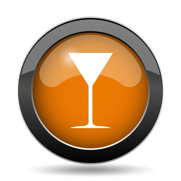 Icono Cristal Martini Martini Botón Del Sitio Web Vidrio Sobre — Foto de Stock