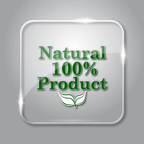 100 por ciento icono de producto natural —  Fotos de Stock