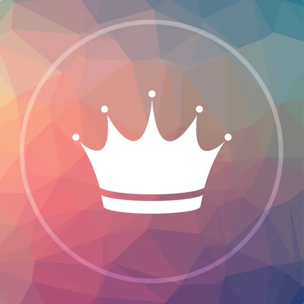 Иконка Короны Кнопка Веб Сайта Короны Низком Фоне — стоковое фото