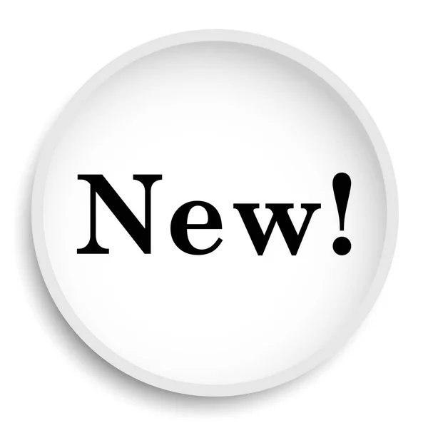 Новая Икона Новый Сайт Кнопка Белом Фоне — стоковое фото